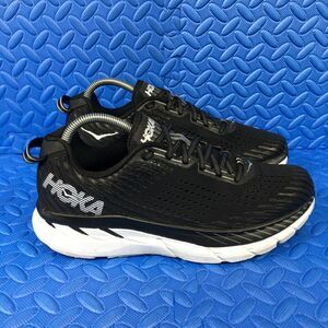 Hoka One One Clifton 8 Womens Running Shoes Black Athletic Sneakers Size 9.5B